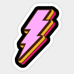 Pink Lightning Bolt Sticker